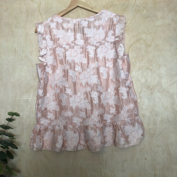 Floral Ruffle Tank in Blush - Picture 6 of 6